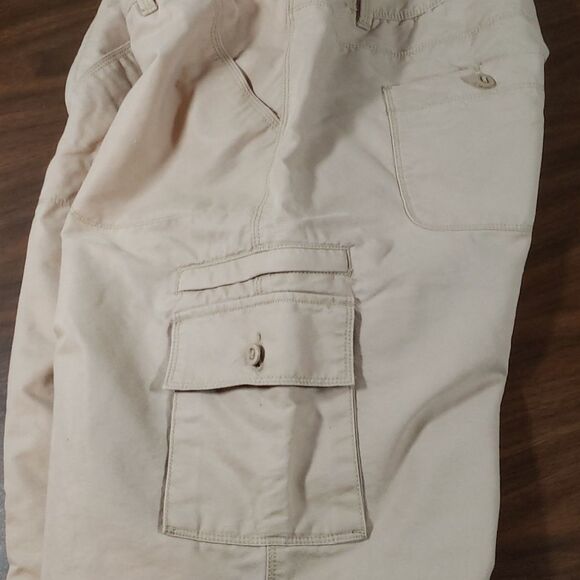 Land's End Khaki Flannel Lined Cargo Pants 24W‎ - Picture 9 of 16